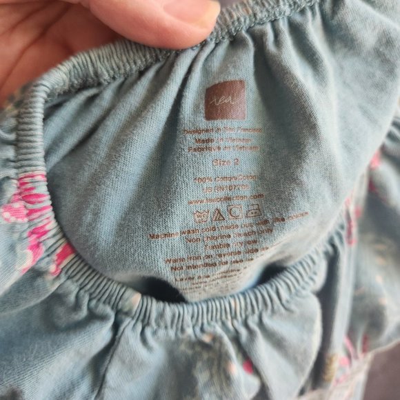 Girls' 2T Tea Collection cap sleeve dress - Picture 3 of 3